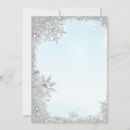 ウィンターホリデーベビーシャワー招待状 招待状 (裏面)