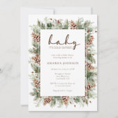 ウィンターホリデーベビーシャワー 招待状 (正面)