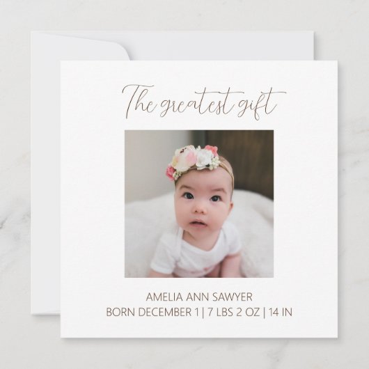 ウィンターホリデーベビー誕生のお知らせ 案内状 (裏面)