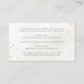 ウィンターホリデーボタニカルグリーンリーグリッター結婚ズ エンクロージャーカード (裏面)