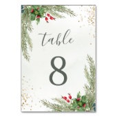 ウィンターホリデーボタニカルグリーン テーブルナンバー (正面)
