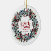 ウィンターホリデーリースティスザシーズンモノグラム セラミックオーナメント (右)