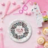 ウィンターホリデーリースティスザシーズンモノグラム ペーパープレート (パーティー)