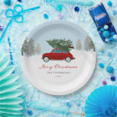 ウィンターホリデーレッドトラッククリスマスパーティー紙プラ ペーパープレート (パーティー)