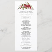 ウィンターホリデーレッドポインセチア結婚式 プログラム (裏面)