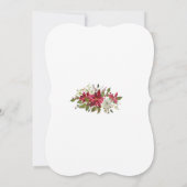 ウィンターホリデーレッドポインセティアサプライズ30誕生日 招待状 (裏面)