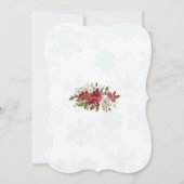 ウィンターホリデーレッドポインセティアサプライズ30誕生日 招待状 (裏面)