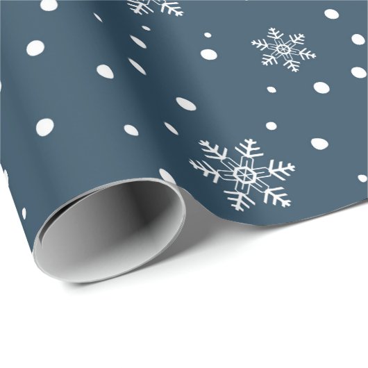 ウィンターホリデーヴィンテージスノーフレークスパターン ラッピングペーパー (ロールコーナー)