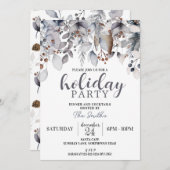 ウィンターホリデー企業のパーティーカクテルディナー 招待状 (正面/裏面)