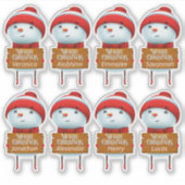 ウィンターホリデー名シール シール (正面)