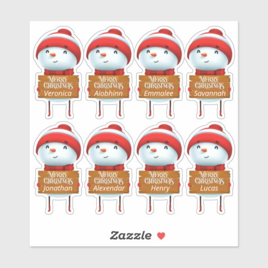 ウィンターホリデー名シール シール (シート)