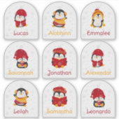 ウィンターホリデー名シール シール (正面)