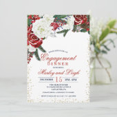 ウィンターホリデー婚約ディナー招待状 招待状 (スタンド正面)