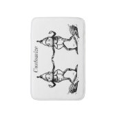 ウィンターホリデー小妖精や小人格言サンダー_コーブ バスマット (正面縦)