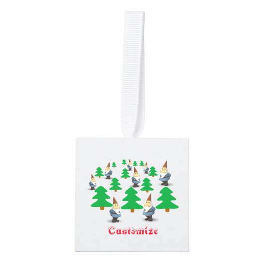 ウィンターホリデー格言クリスマスツリーズサンダー_コーブ キューブオーナメント (正面)