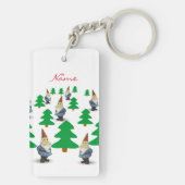 ウィンターホリデー格言クリスマスツリーズサンダー_コーブ キーホルダー (裏面)