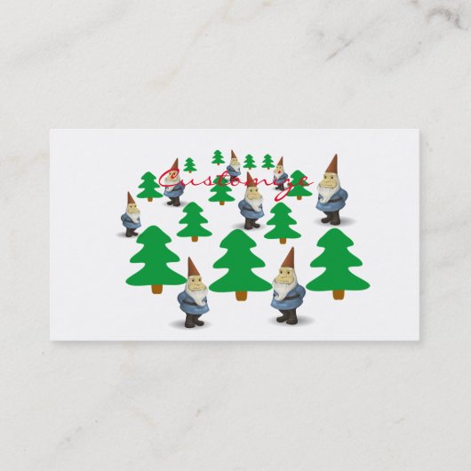 ウィンターホリデー格言クリスマスツリーズサンダー_コーブ 名刺 (裏面)