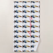 ウィンターホリデー格言サンダーコーブ ビーチタオル (正面)