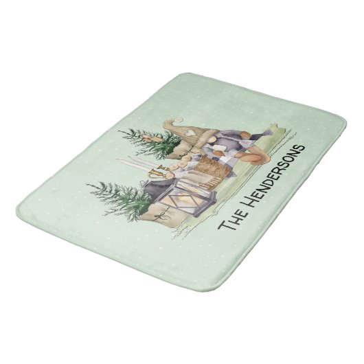 ウィンターホリデー格言素朴キャビン バスマット (アングル)