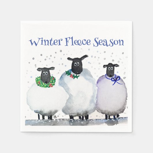 ウィンターホリデー紙カクテルナプキンス スタンダードカクテルナプキン (正面)