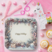 ウィンターホリデー紙プレート ペーパープレート (パーティー)