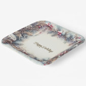 ウィンターホリデー紙プレート ペーパープレート (傾斜あり)