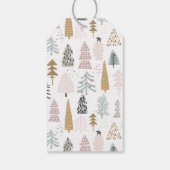 ウィンターホリデー素朴ツズ&引用文ワインボトル ギフトタグ (裏面)