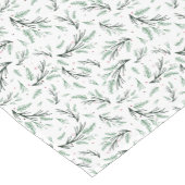 ウィンターホリデー素朴パインブランチパターン ショートテーブルランナー (コーナー)