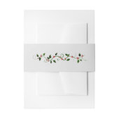 ウィンターホリデー結婚ズホリーつる植物グレーマッチング 招待状ベリーバンド (正面例)