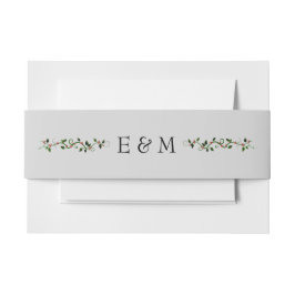 ウィンターホリデー結婚ズホリーつる植物マッチング 招待状ベリーバンド