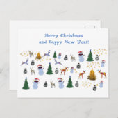 ウィンターホリデー葉書 シーズンポストカード (正面/裏面)