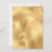 ウィンターホリデー金ゴールドベビーシャワーフローラフラワー 招待状 (裏面)