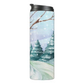 ウィンターホリデー雪だるまウォーターカラー タンブラー (回転右)