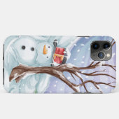 ウィンターホリデー雪だるまウォーターカラー Case-Mate iPhoneケース (裏面(横))