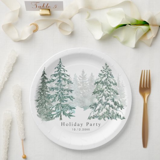ウィンターホリデー ペーパープレート (ウェディング)