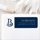 ウィンターホリデー |レターBモノグラム住所 シール (インサイチュ)