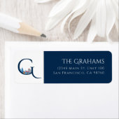 ウィンターホリデー |レターGモノグラム住所 シール (インサイチュ)