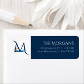 ウィンターホリデー |レターMモノグラム住所 シール (インサイチュ)