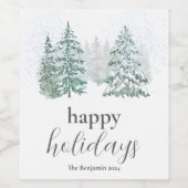 ウィンターホリデー ワインラベル (シングルラベル)