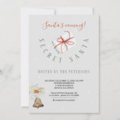 ウィンターホリデー |秘密のサンタクリスマスパーティー 招待状 (正面)