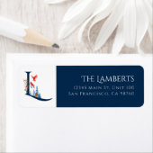 ウィンターホリデー | Letter Lモノグラム住所 シール (インサイチュ)