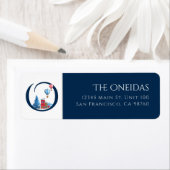 ウィンターホリデー | Letter O Monogram住所 シール (インサイチュ)