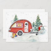 ウィンターホリデーRVキャンパーキャンピングスノー シーズンカード (正面/裏面)