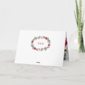 ウィンターホリデ結婚ーズ |水彩フローラ サンキューカード (裏面)