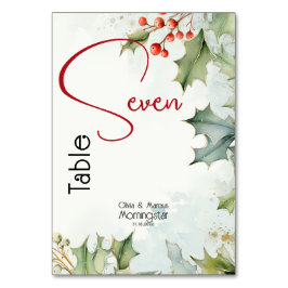 ウィンターホリーとベリー テーブルナンバー