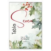 ウィンターホリーとベリー テーブルナンバー (裏面)