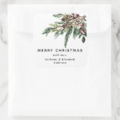 ウィンターホリークリスマスステッカー スクエアシール (バッグ)