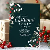 ウィンターホリーベリーフローラクリスマスパーティー 招待状