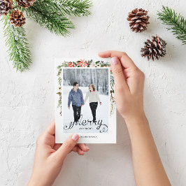 ウィンターホリーベリー&フローラフォトホリデーカード シーズンカード