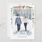 ウィンターホリーベリー&フローラフォトホリデーカード シーズンカード (正面)